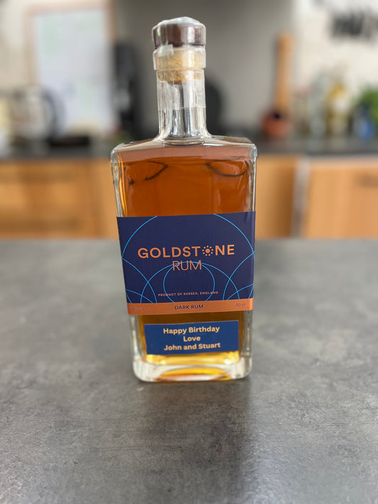 Personalised Goldstone Rum bottle